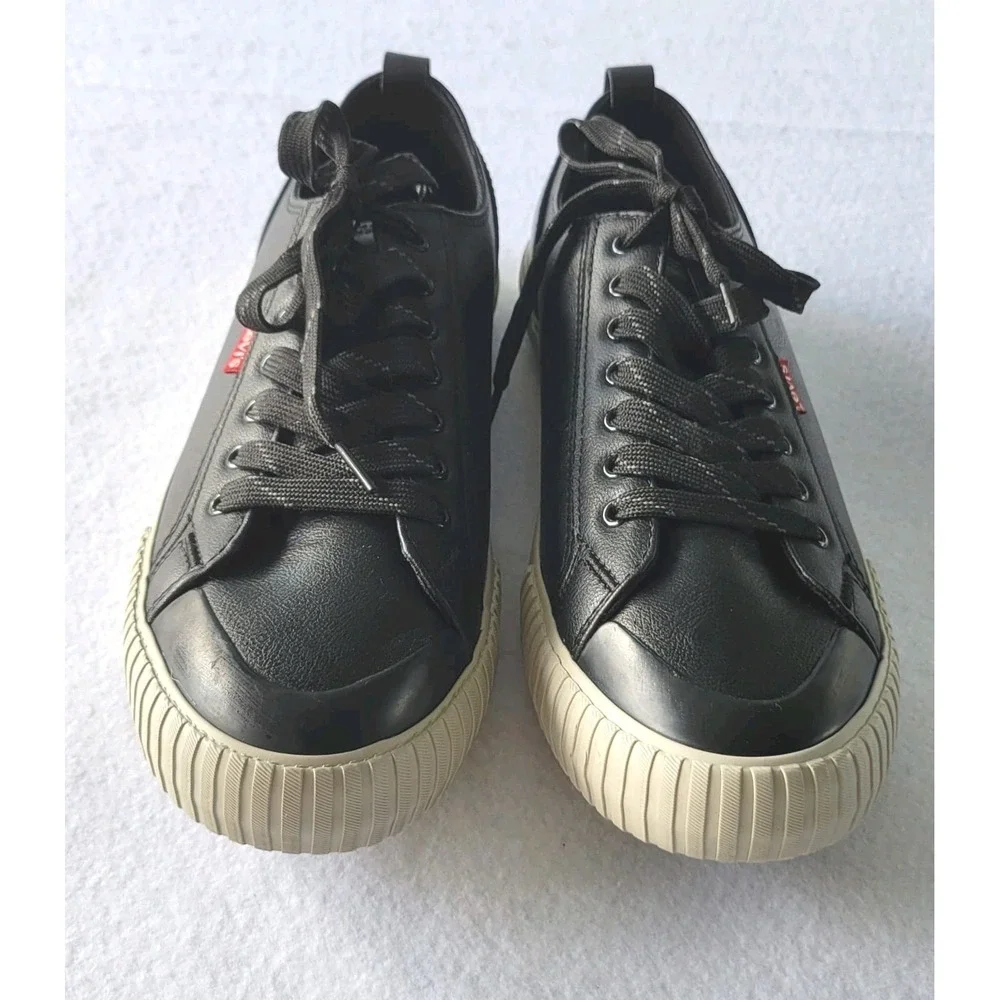 Levi's Men's Shoes Anikin NL Lace-Up Sneakers Black Putty Size 10 Width M NEW‎